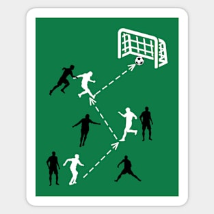 Funny Soccer play move with soccer players soccer on field to score goal Sticker